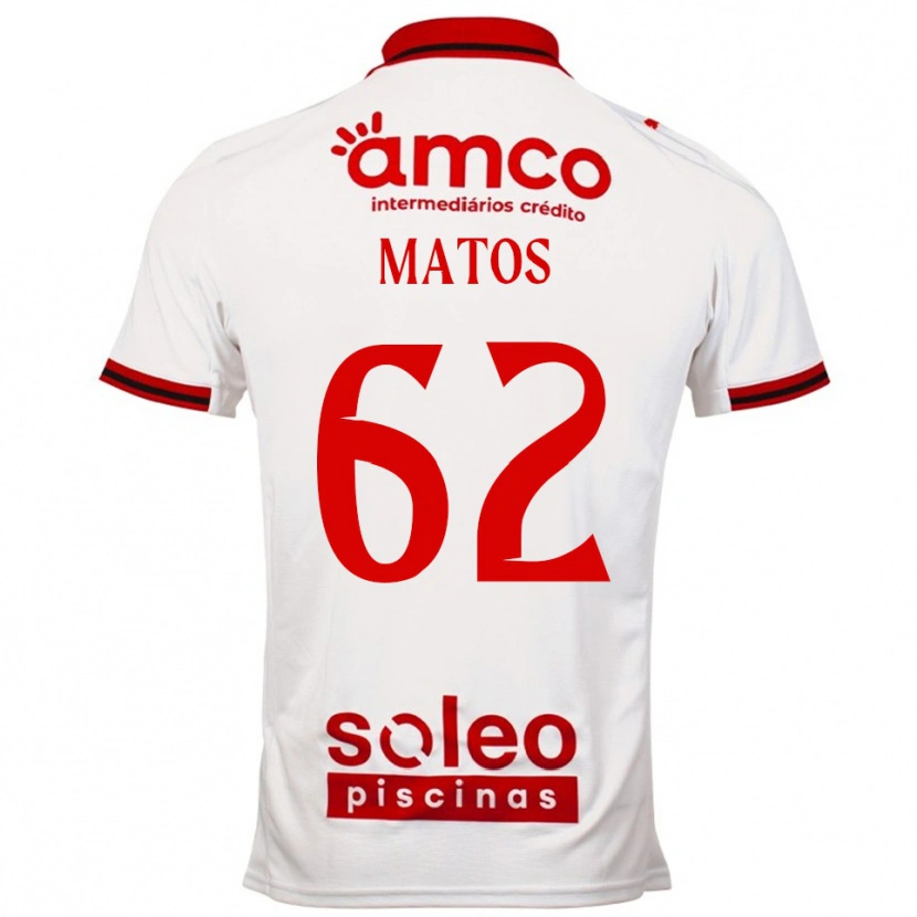 Danxen Criança Camisola Nuno Matos #62 Branco Vermelho Alternativa 2025/26 Camisa