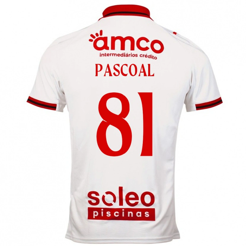 Danxen Criança Camisola Fodé Pascoal #81 Branco Vermelho Alternativa 2025/26 Camisa