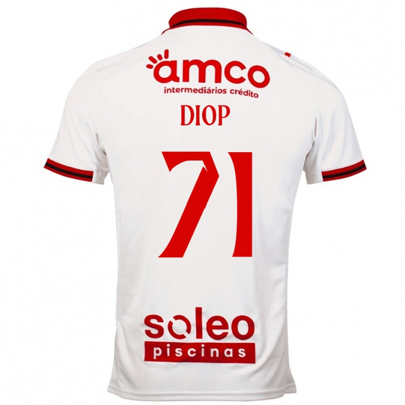 Danxen Criança Camisola Mamadou Diop #71 Branco Vermelho Alternativa 2025/26 Camisa