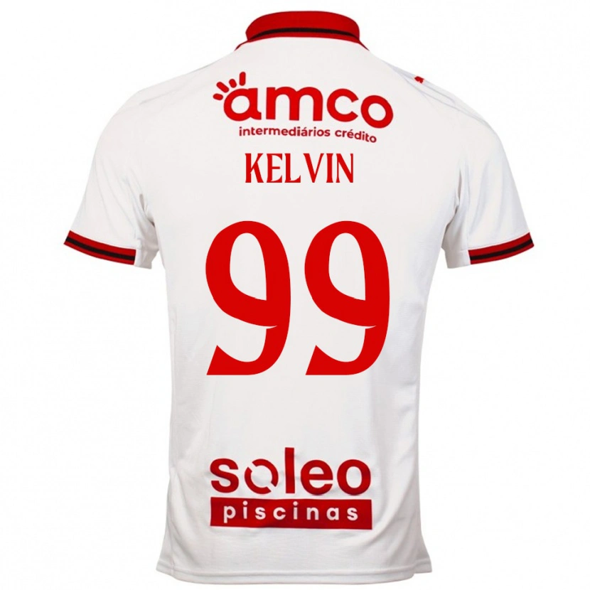 Danxen Criança Camisola Kauan Kelvin #99 Branco Vermelho Alternativa 2025/26 Camisa