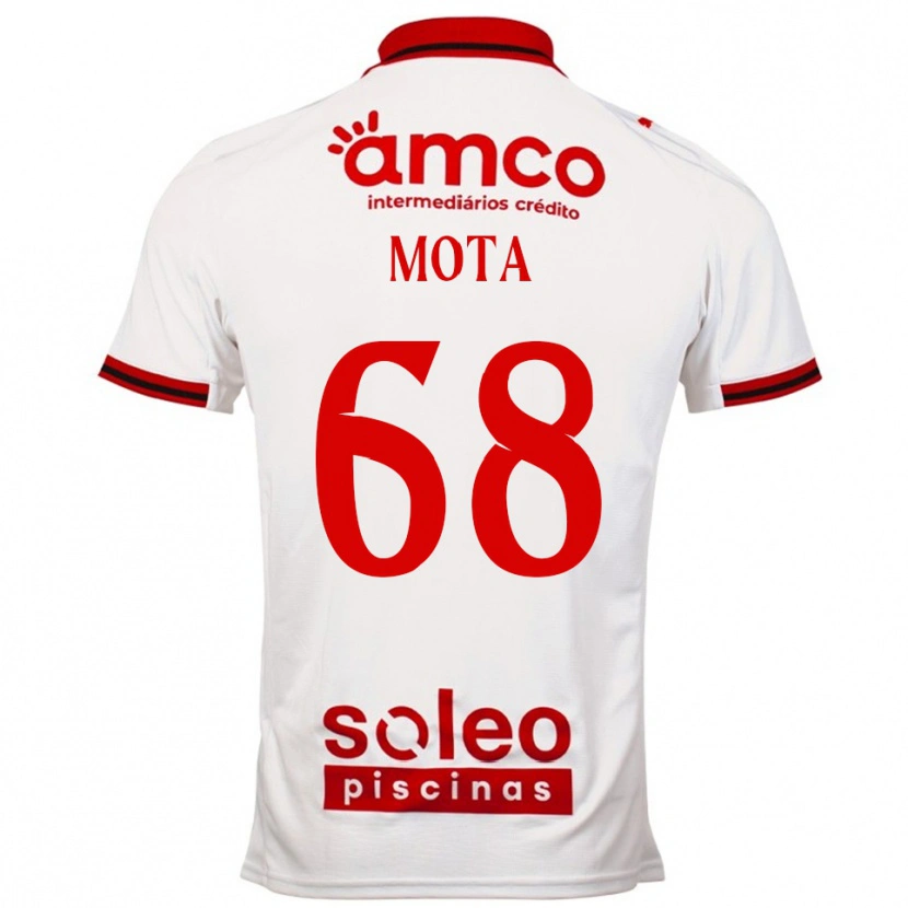 Danxen Criança Camisola Edgar Mota #68 Branco Vermelho Alternativa 2025/26 Camisa
