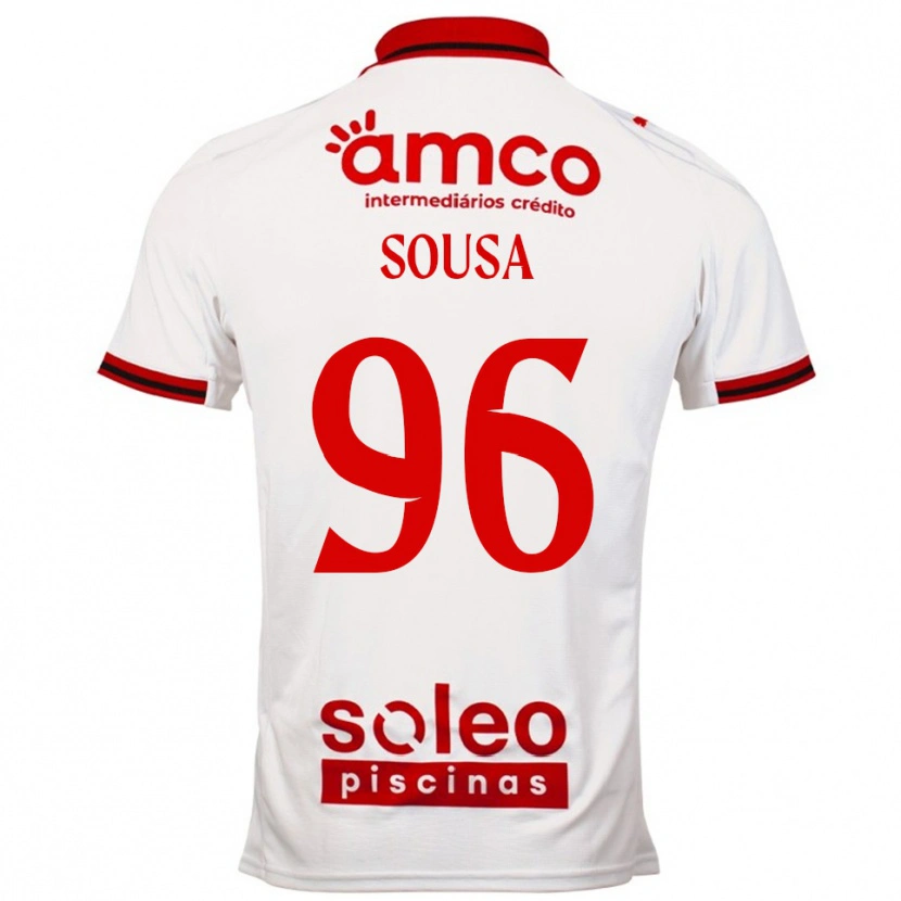 Danxen Criança Camisola Afonso Sousa #96 Branco Vermelho Alternativa 2025/26 Camisa