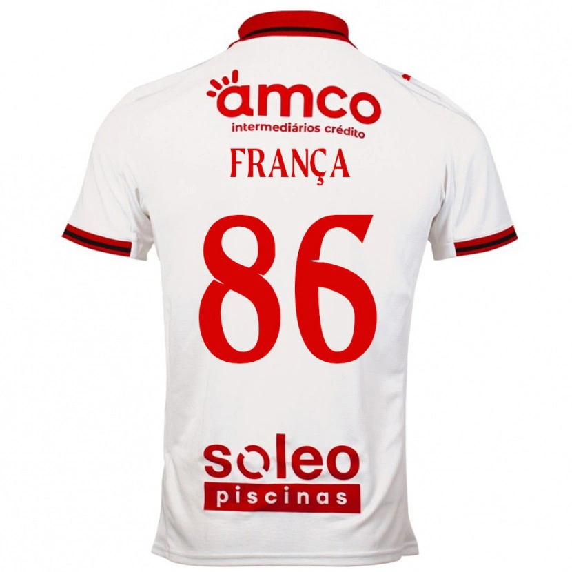Danxen Criança Camisola Francisco França #86 Branco Vermelho Alternativa 2025/26 Camisa
