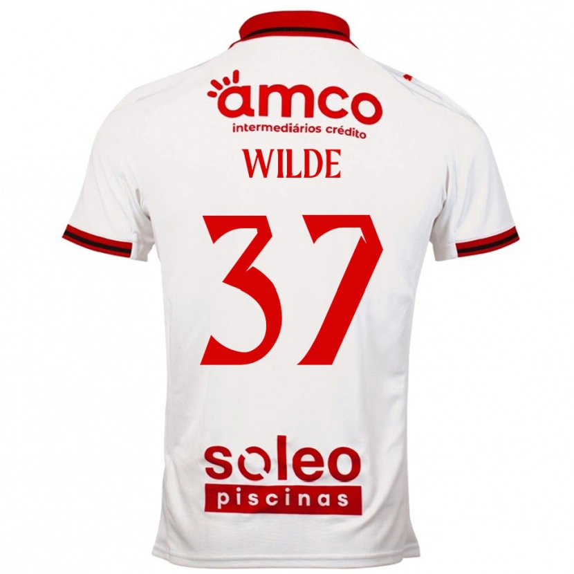 Danxen Criança Camisola Manjou Wilde #37 Branco Vermelho Alternativa 2025/26 Camisa