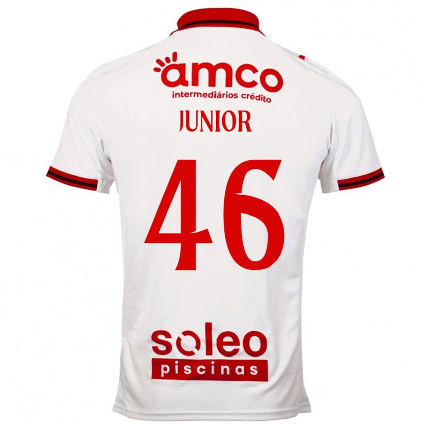 Danxen Criança Camisola Mário Junior #46 Branco Vermelho Alternativa 2025/26 Camisa
