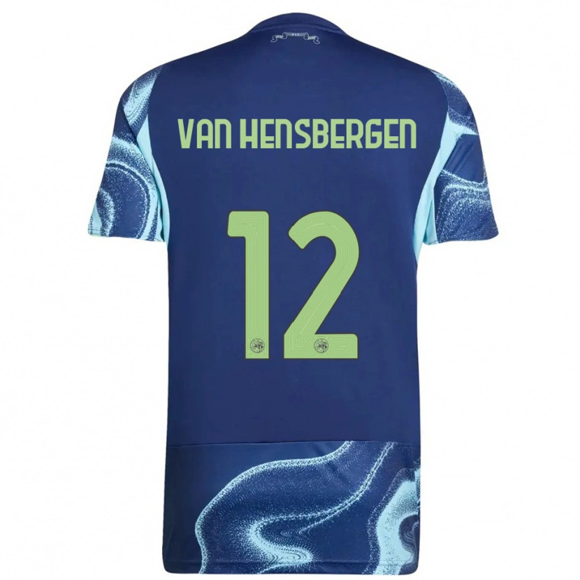 Danxen Criança Camisola Jade Van Hensbergen #12 Marinho Azul Celeste Alternativa 2025/26 Camisa
