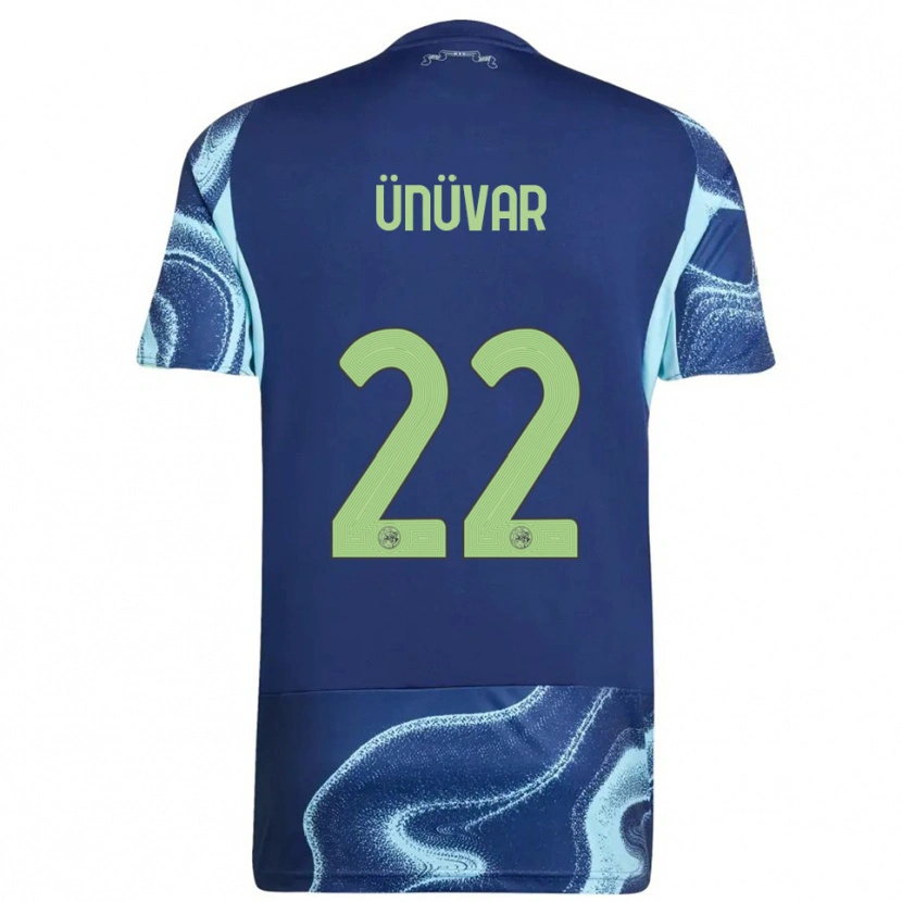 Danxen Criança Camisola Emre Ünüvar #22 Marinho Azul Celeste Alternativa 2025/26 Camisa