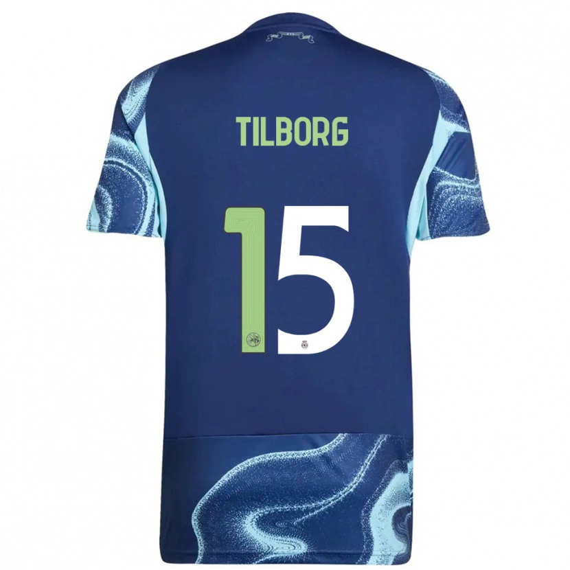 Danxen Criança Camisola Sesynijo Tilborg #15 Marinho Azul Celeste Alternativa 2025/26 Camisa