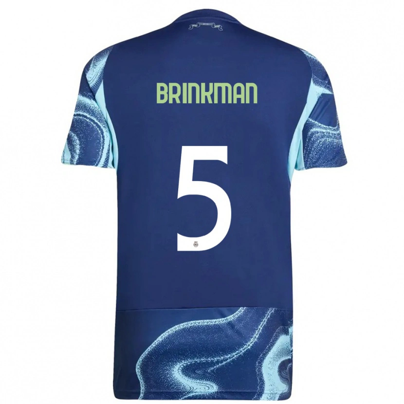 Danxen Criança Camisola Tim Brinkman #5 Marinho Azul Celeste Alternativa 2025/26 Camisa