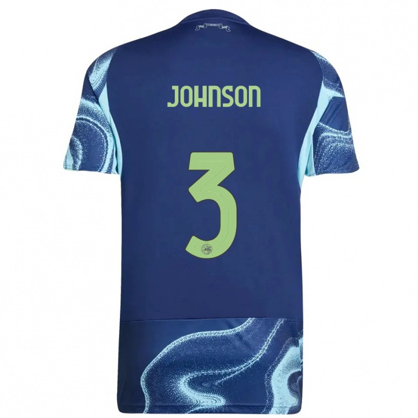 Danxen Criança Camisola Jinairo Johnson #3 Marinho Azul Celeste Alternativa 2025/26 Camisa