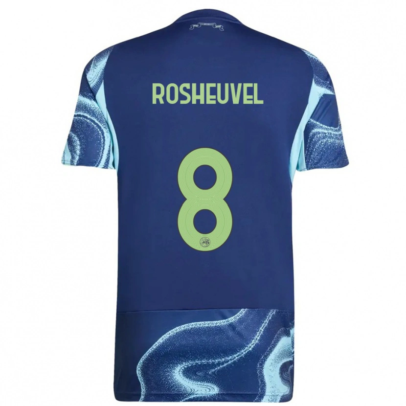 Danxen Criança Camisola Darren Rosheuvel #8 Marinho Azul Celeste Alternativa 2025/26 Camisa
