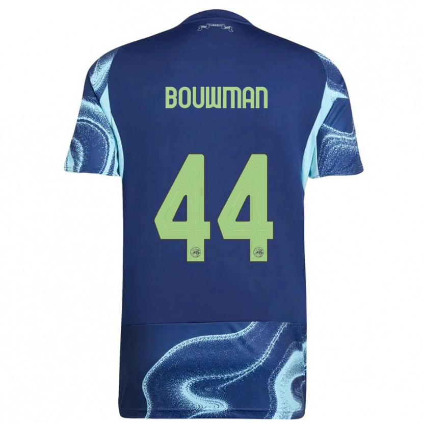 Danxen Criança Camisola Aaron Bouwman #44 Marinho Azul Celeste Alternativa 2025/26 Camisa