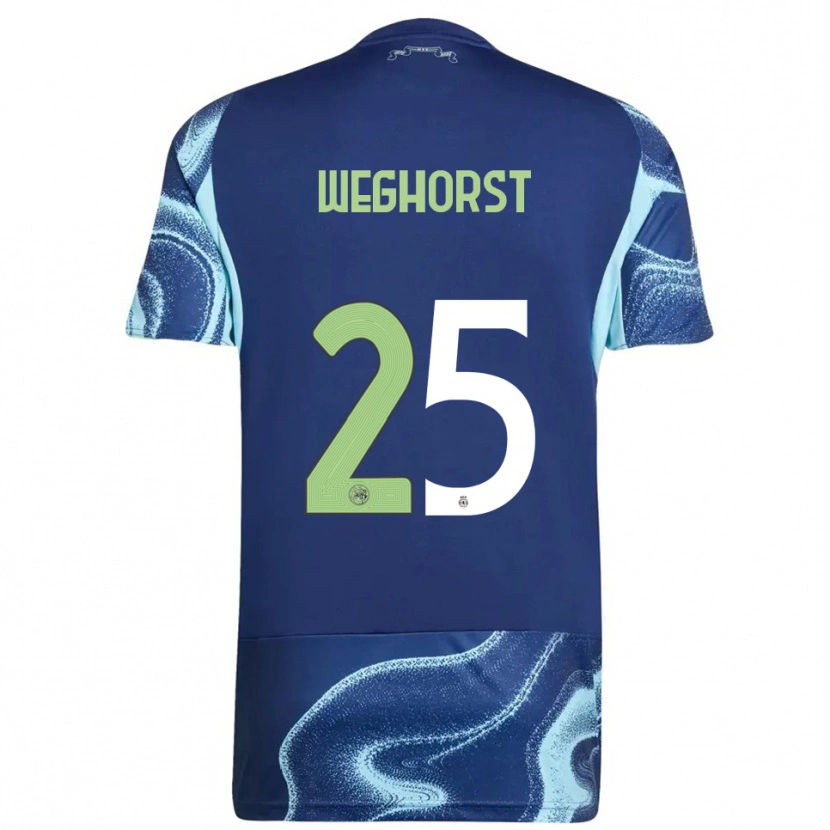 Danxen Criança Camisola Wout Weghorst #25 Marinho Azul Celeste Alternativa 2025/26 Camisa