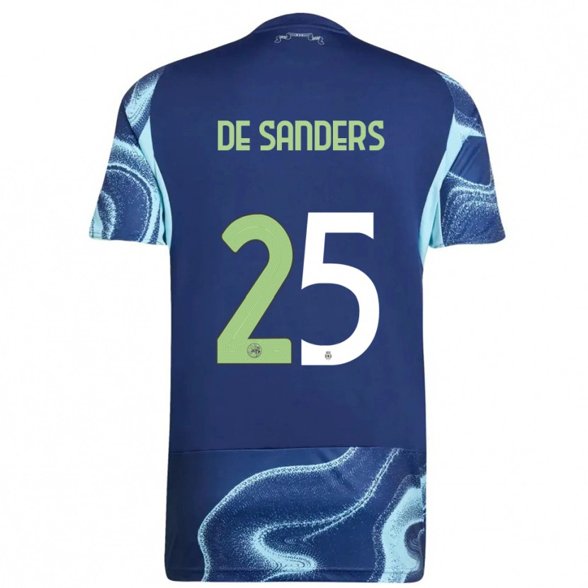 Danxen Criança Camisola Kay-Lee De Sanders #25 Marinho Azul Celeste Alternativa 2025/26 Camisa