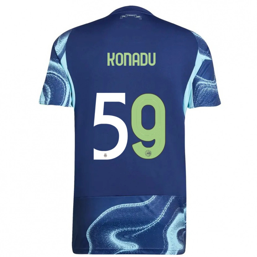 Danxen Criança Camisola Don-Angelo Konadu #59 Marinho Azul Celeste Alternativa 2025/26 Camisa