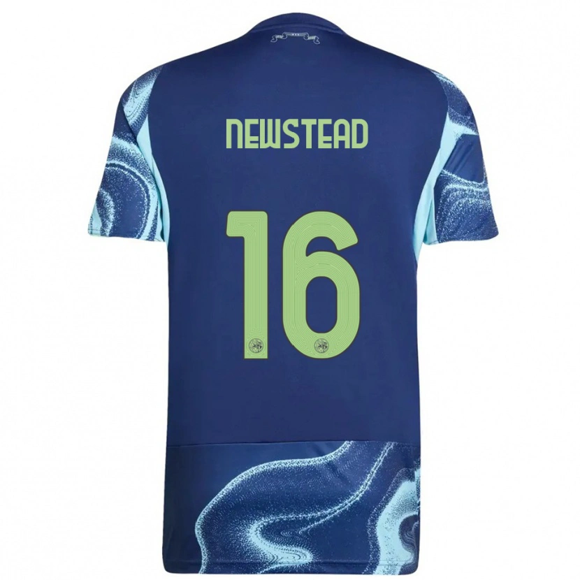Danxen Criança Camisola Xander Newstead #16 Marinho Azul Celeste Alternativa 2025/26 Camisa