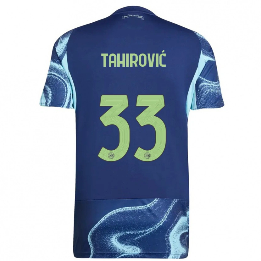 Danxen Criança Camisola Benjamin Tahirovic #33 Marinho Azul Celeste Alternativa 2025/26 Camisa