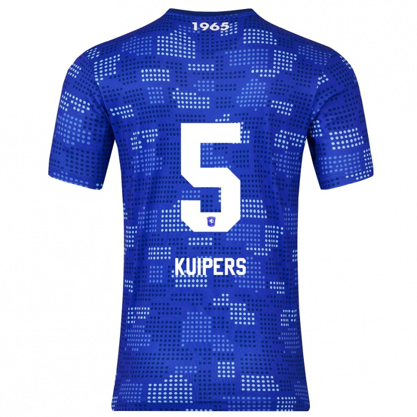Danxen Criança Camisola Bas Kuipers #5 Azul Azul Celeste Alternativa 2025/26 Camisa