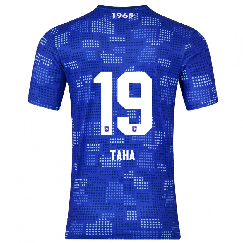 Danxen Criança Camisola Younes Taha #19 Azul Azul Celeste Alternativa 2025/26 Camisa