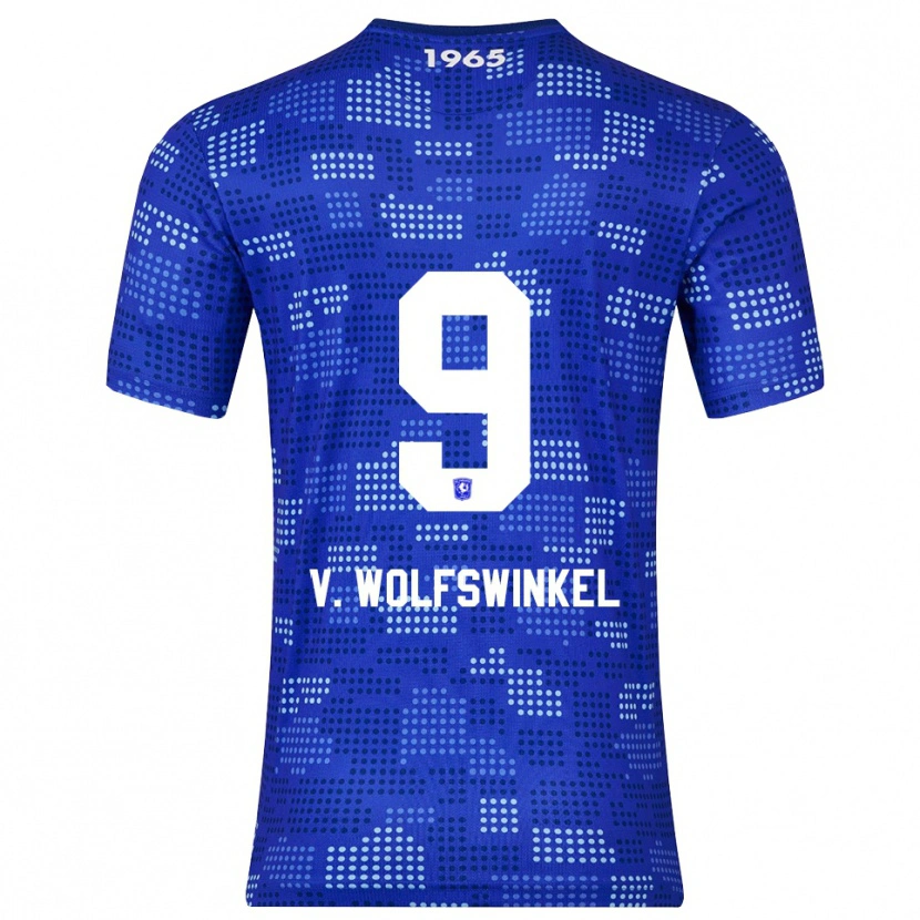 Danxen Criança Camisola Ricky Van Wolfswinkel #9 Azul Azul Celeste Alternativa 2025/26 Camisa