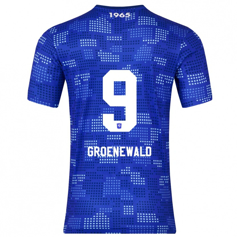 Danxen Criança Camisola Nigel Groenewald #9 Azul Azul Celeste Alternativa 2025/26 Camisa
