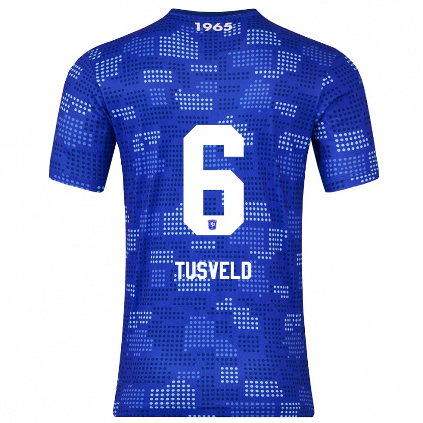 Danxen Criança Camisola Tijn Tusveld #6 Azul Azul Celeste Alternativa 2025/26 Camisa