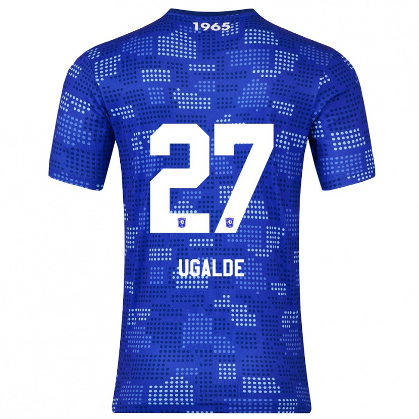 Danxen Criança Camisola Manfred Ugalde #27 Azul Azul Celeste Alternativa 2025/26 Camisa