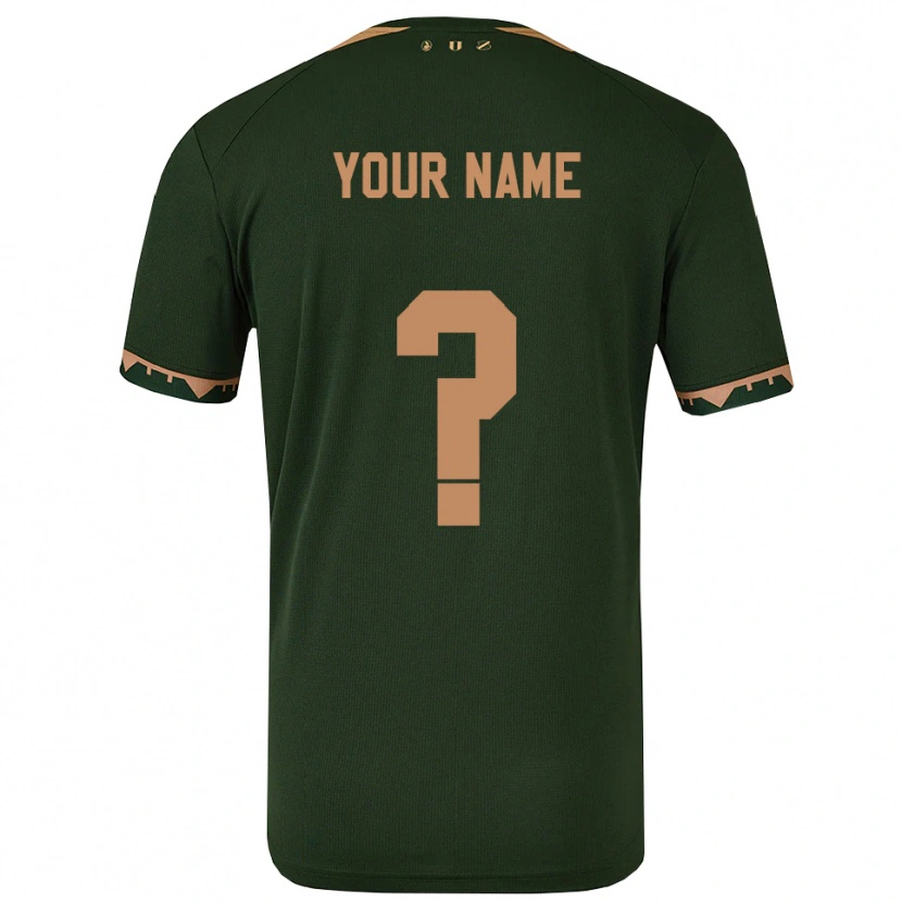 Danxen Criança Camisola Seu Nome #0 Verde Dourado Alternativa 2025/26 Camisa