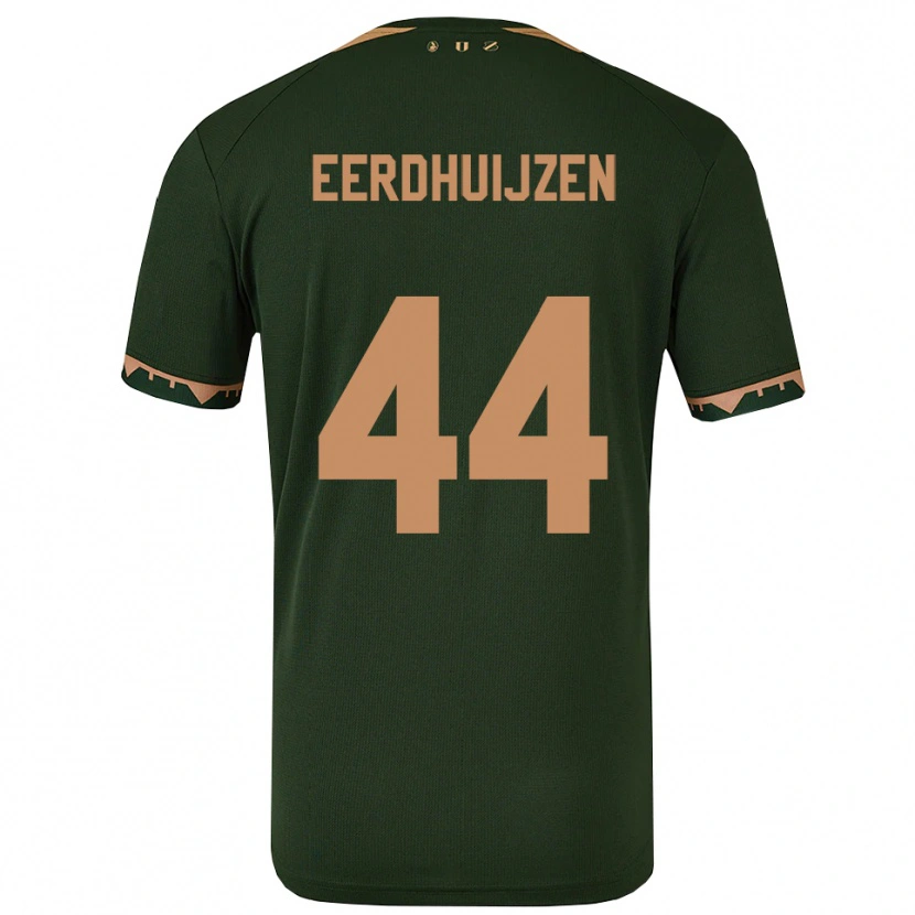 Danxen Criança Camisola Mike Eerdhuijzen #44 Verde Dourado Alternativa 2025/26 Camisa