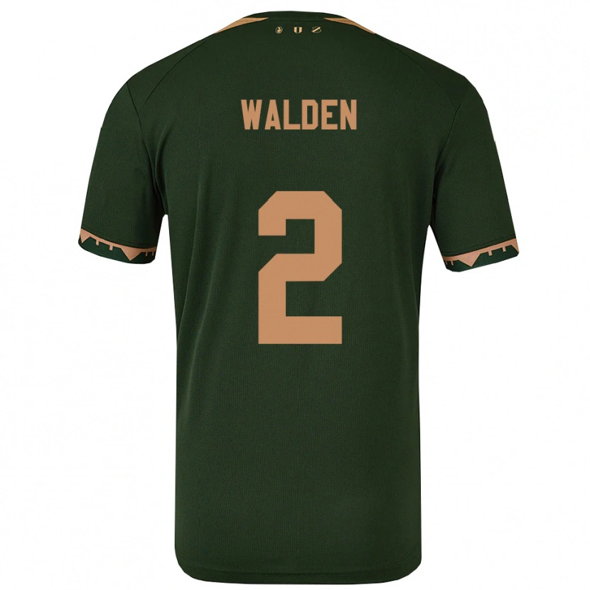 Danxen Criança Camisola Jaden Walden #2 Verde Dourado Alternativa 2025/26 Camisa