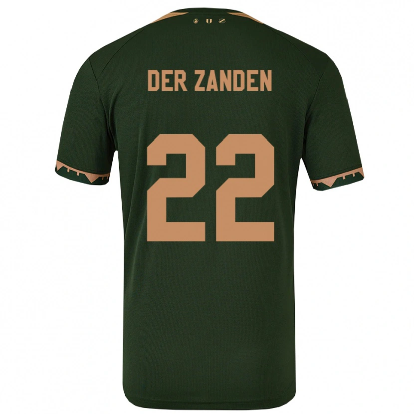 Danxen Criança Camisola Iise Van Der Zanden #22 Verde Dourado Alternativa 2025/26 Camisa