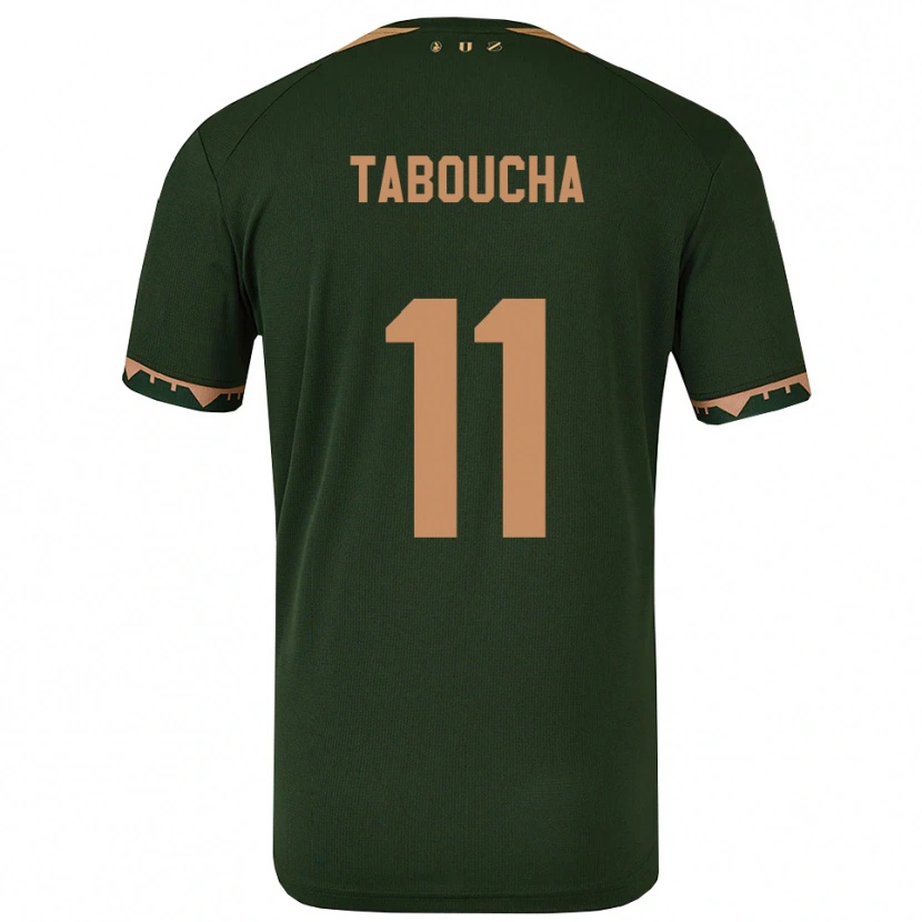 Danxen Criança Camisola Salah Taboucha #11 Verde Dourado Alternativa 2025/26 Camisa