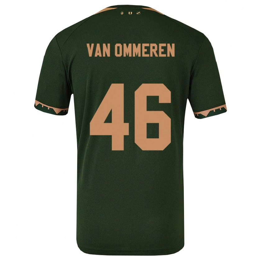 Danxen Criança Camisola Jaygo Van Ommeren #46 Verde Dourado Alternativa 2025/26 Camisa