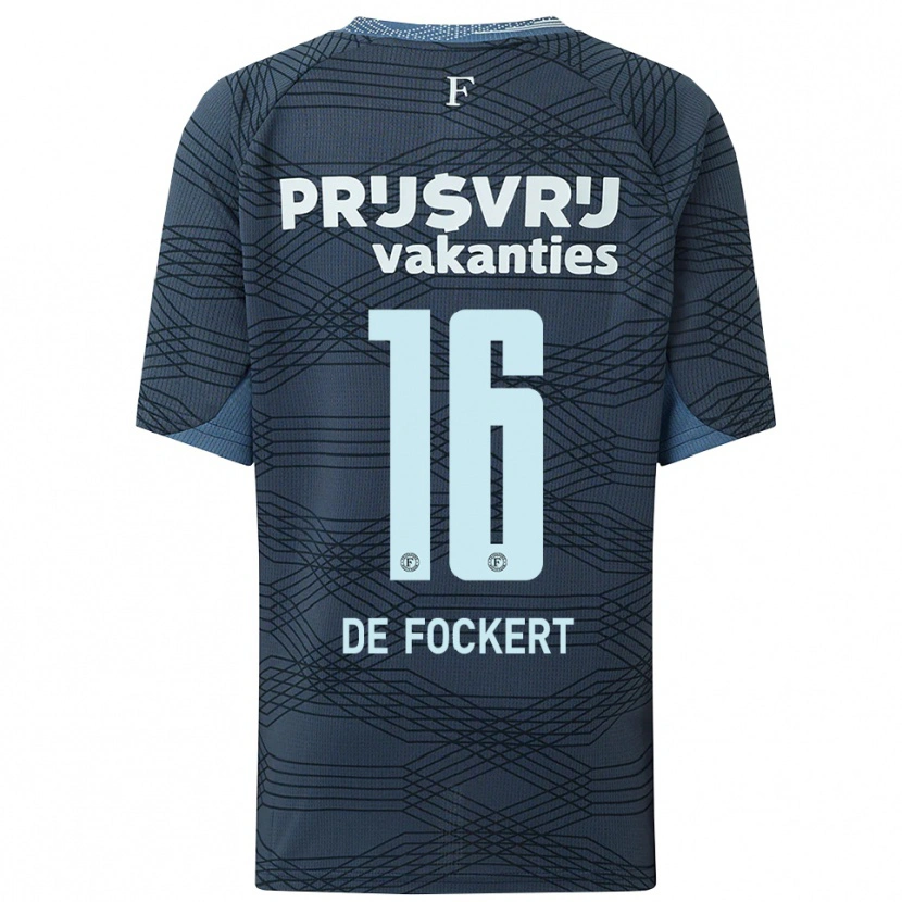 Danxen Criança Camisola Maarten De Fockert #16 Preto Cinza Alternativa 2025/26 Camisa