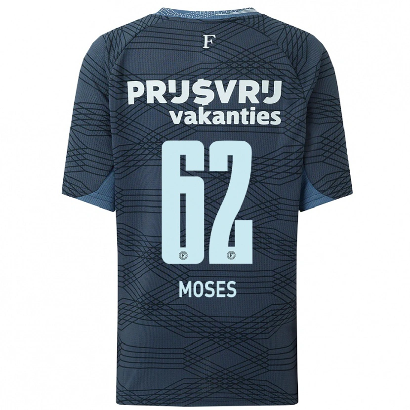 Danxen Criança Camisola Troy Moses #62 Preto Cinza Alternativa 2025/26 Camisa