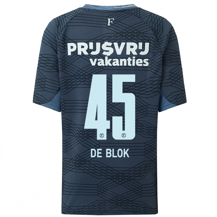 Danxen Criança Camisola Lars De Blok #45 Preto Cinza Alternativa 2025/26 Camisa