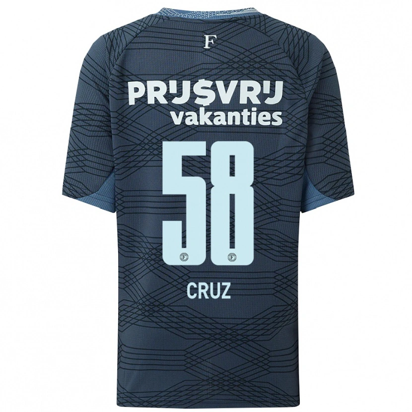 Danxen Criança Camisola Marley Cruz #58 Preto Cinza Alternativa 2025/26 Camisa