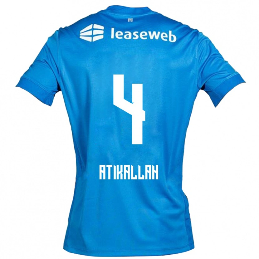 Danxen Criança Camisola Rayan Atikallah #4 Azul Branco Alternativa 2025/26 Camisa