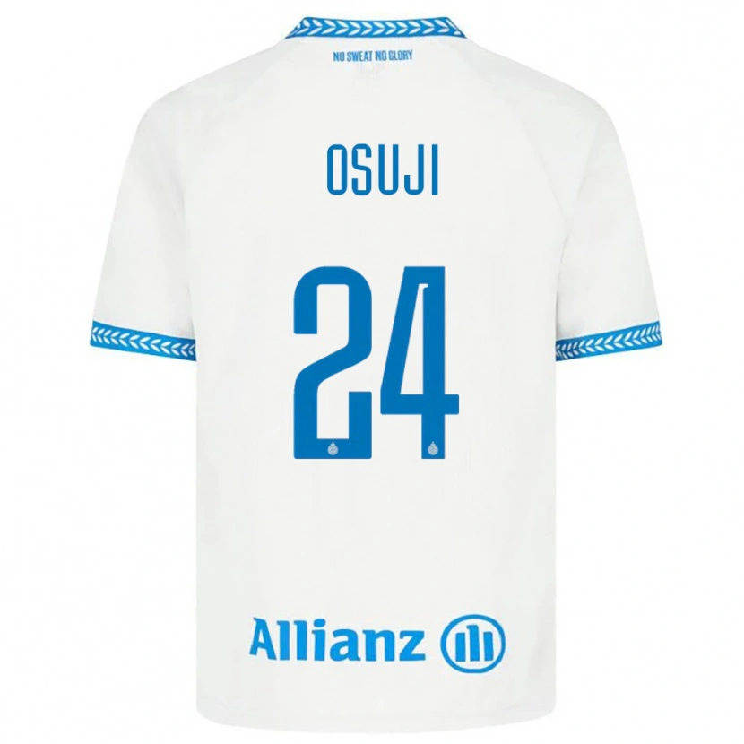 Danxen Criança Camisola Vince Osuji #24 Azul Branco Alternativa 2025/26 Camisa