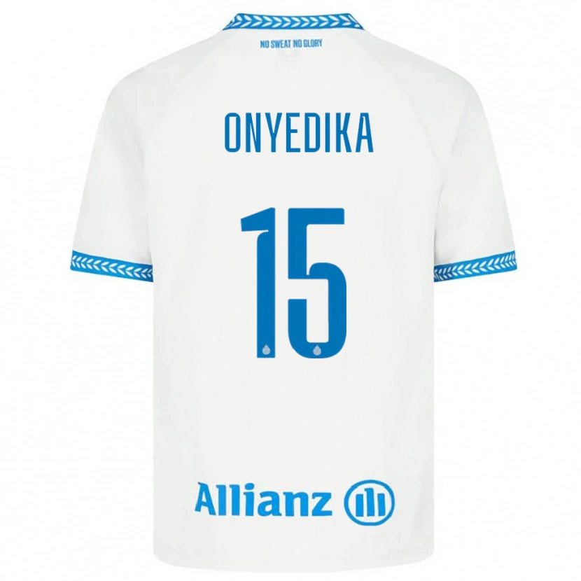 Danxen Criança Camisola Raphael Onyedika #15 Azul Branco Alternativa 2025/26 Camisa