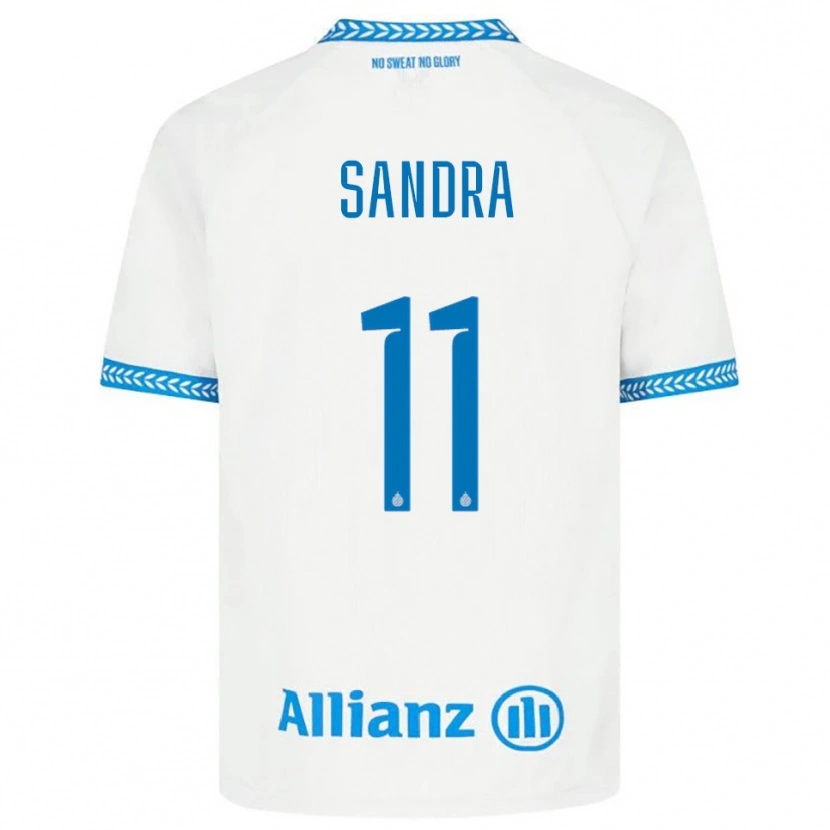 Danxen Criança Camisola Cisse Sandra #11 Azul Branco Alternativa 2025/26 Camisa