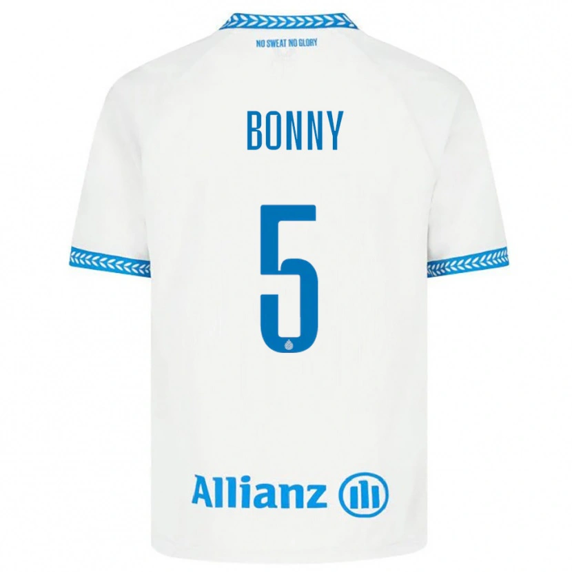 Danxen Criança Camisola Chionne Bonny #5 Azul Branco Alternativa 2025/26 Camisa