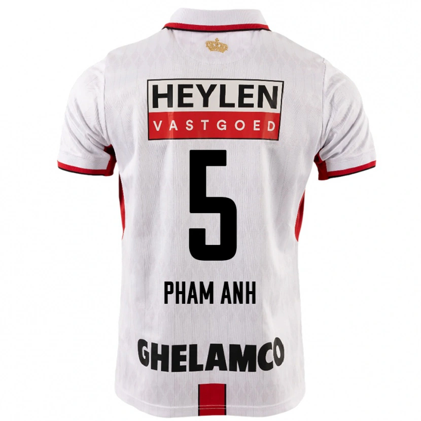 Danxen Criança Camisola Khoi Pham Anh #5 Branco Vermelho Alternativa 2025/26 Camisa