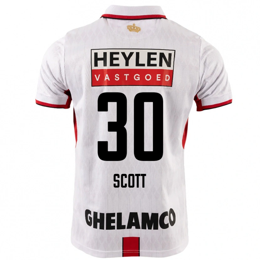 Danxen Criança Camisola Christopher Scott #30 Branco Vermelho Alternativa 2025/26 Camisa