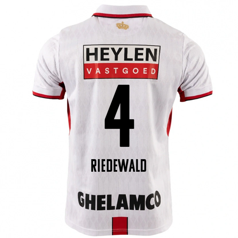 Danxen Criança Camisola Jairo Riedewald #4 Branco Vermelho Alternativa 2025/26 Camisa