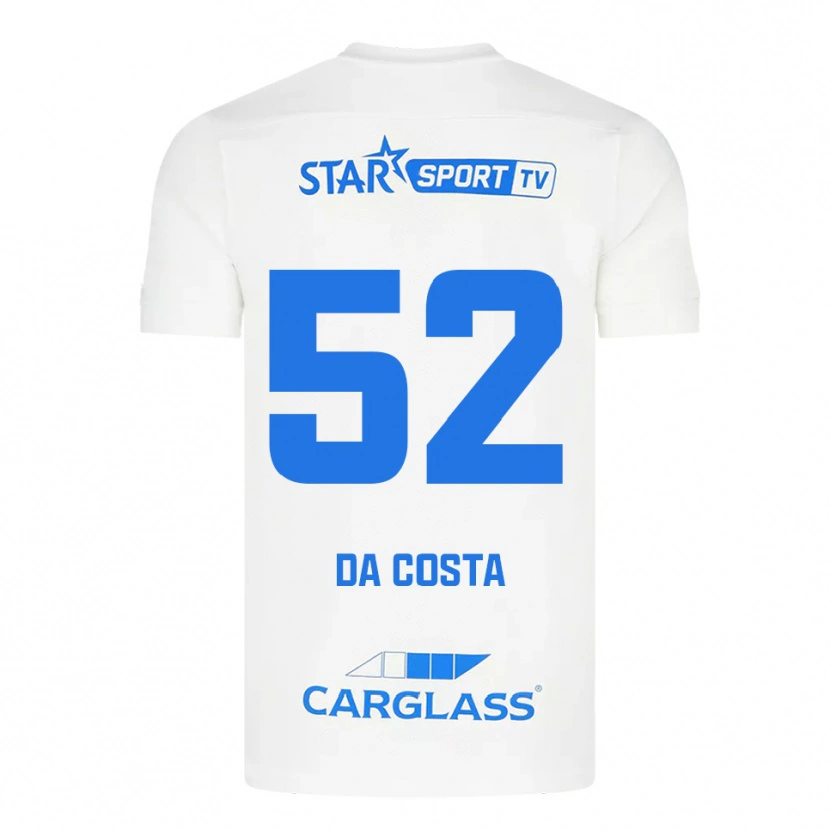 Danxen Criança Camisola Wilson Da Costa #52 Branco Azul Alternativa 2025/26 Camisa