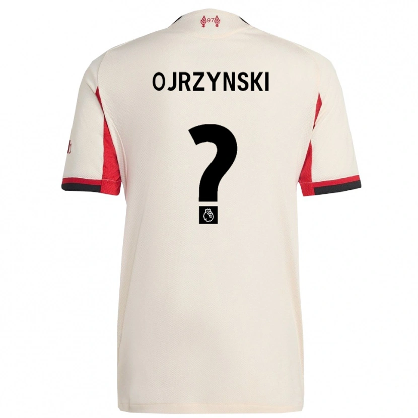 Danxen Criança Camisola Jakub Ojrzynski #0 Branco Preto Alternativa 2025/26 Camisa