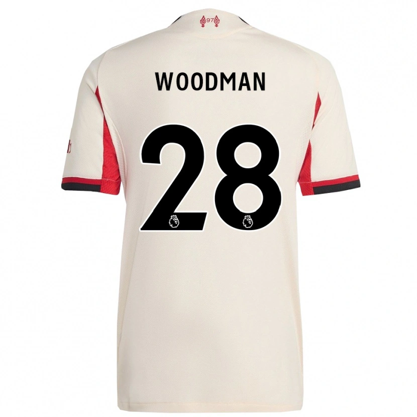 Danxen Criança Camisola Freddie Woodman #28 Branco Preto Alternativa 2025/26 Camisa