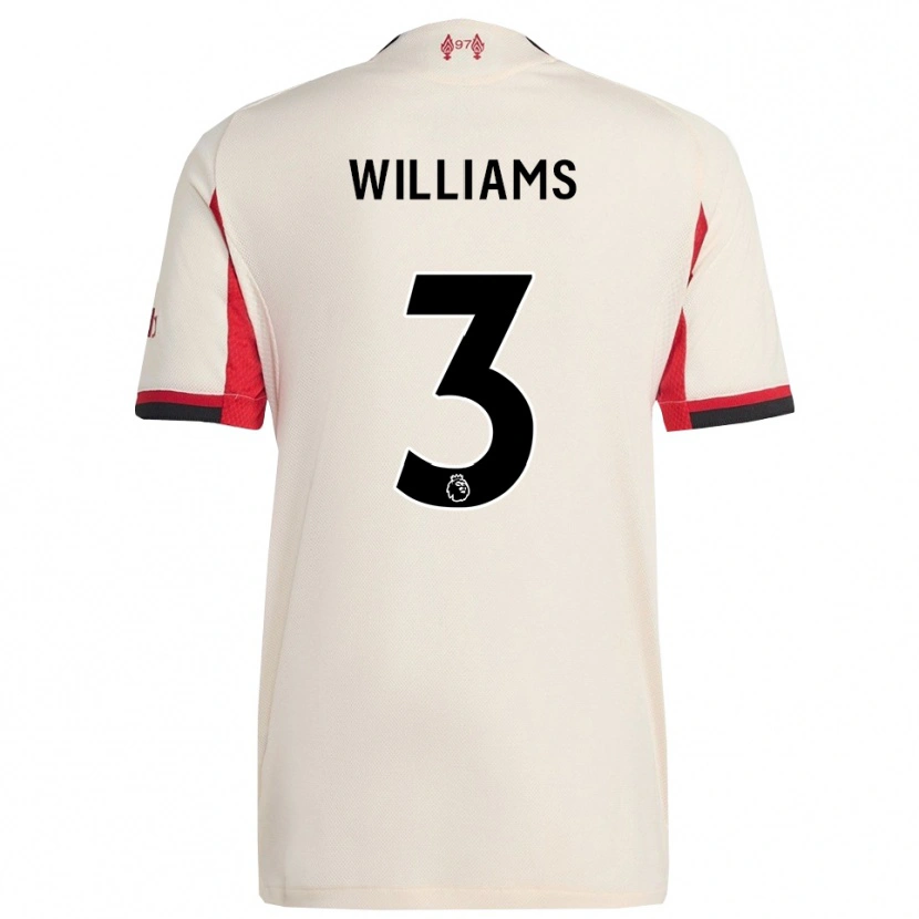 Danxen Criança Camisola Cameron Williams #3 Branco Preto Alternativa 2025/26 Camisa