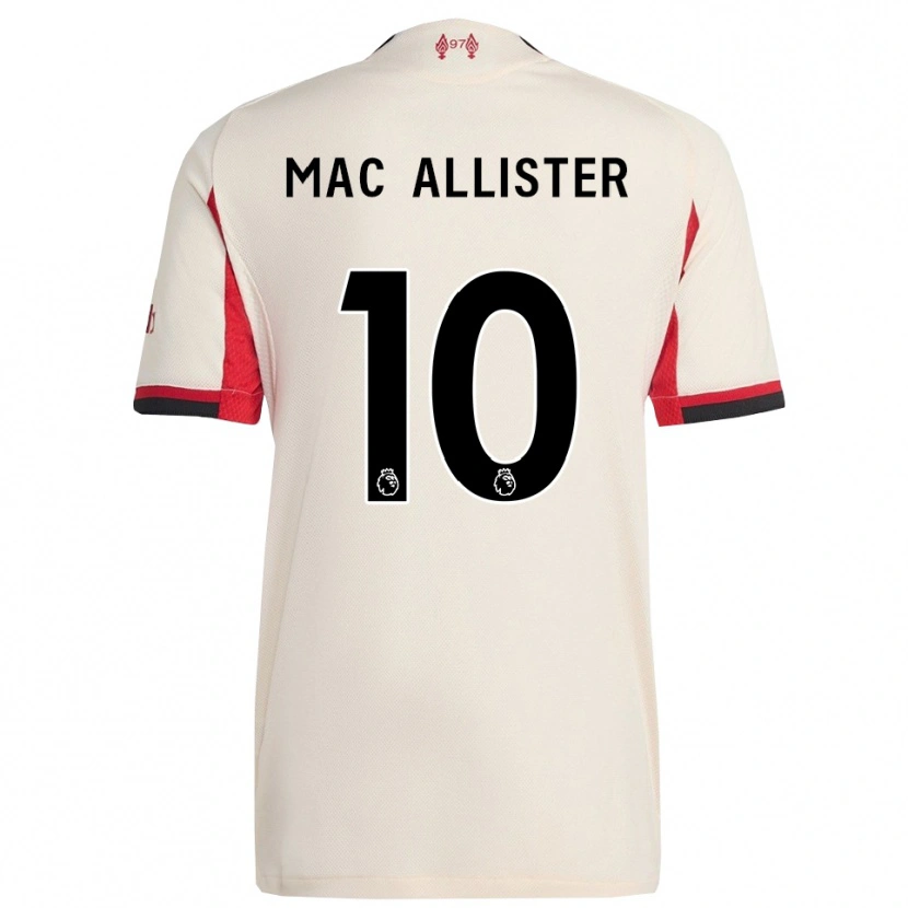 Danxen Criança Camisola Alexis Mac Allister #10 Branco Preto Alternativa 2025/26 Camisa